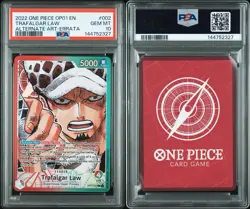 One Piece CCG - Trafalgar Law OP01-002 Alternate Art Errata Foil PSA 10 - Image 3