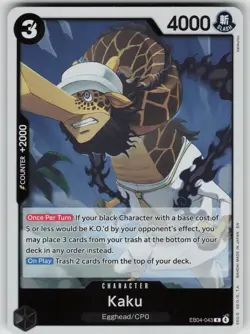 Kaku Adventure on Kami's Island Foil R EB04-043 NM One Piece TCG - Image 1
