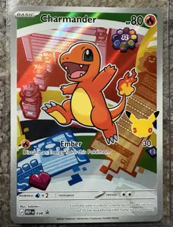 Charmander 038 Black Star Illustration Rare NM Holo First Partner Pokemon TCG - Image 1