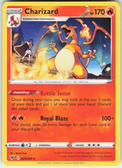 Charizard 025/185 Rare Vivid Voltage Pokemon Near Mint - Image 1