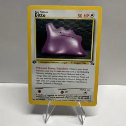 Pokemon Ditto 3/62 1st Edition Fossil Holo 1999 WOTC Vintage - Image 1