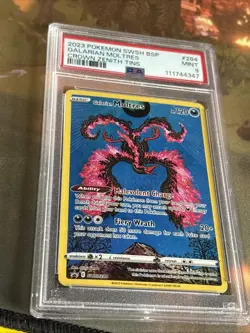 2023 POKEMON SWSH BLACK STAR PROMO CROWN ZENITH TIN #284 GALARIAN MOLTRES PSA 9 - Image 1