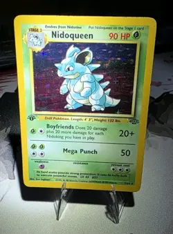 Pokemon TCG 1st Edition Nidoqueen Jungle Holo Card 7/64 HP - Image 2