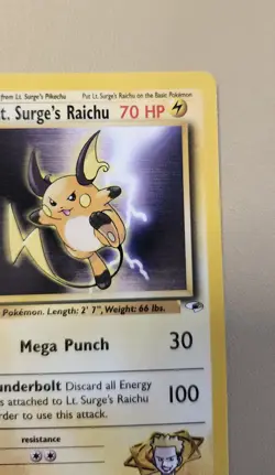 2000 Pokemon WOTC English Gym Heroes Lt. Surge's Raichu GHlsR3 - Image 5