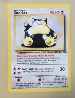 1999 Pokemon WOTC Jungle Snorlax Rare non-holo 27/64 JSx001 - Image 1