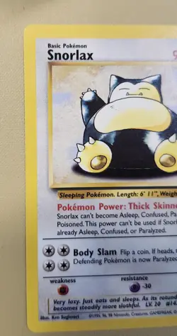 1999 Pokemon WOTC Jungle Snorlax Rare non-holo 27/64 JSx001 - Image 2