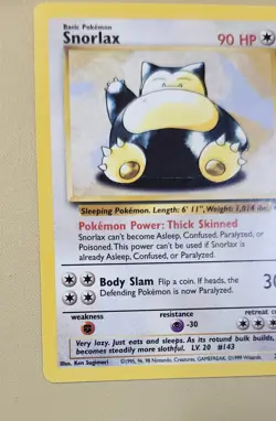1999 Pokemon WOTC Jungle Snorlax Rare non-holo 27/64 JSx001 - Image 3