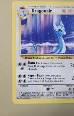 1999 Pokemon Base Set Rare non-holo Dragonair 18/102 BsDr03 - Image 3