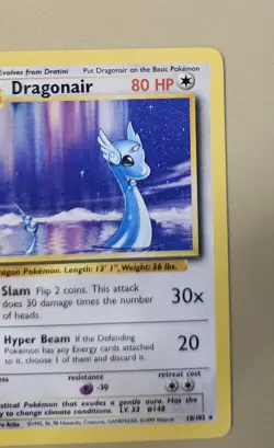 1999 Pokemon Base Set Rare non-holo Dragonair 18/102 BsDr03 - Image 5