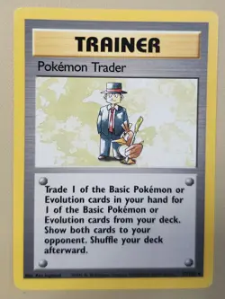 1999 Pokemon WOTC Base Set Rare Trainer Pokemon Trader 77/102 BsTPT04 - Image 1