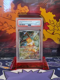 Pokemon 2025 Eevee Prismatic Evolutions PC ETB SVP EN #173 PSA 10 Benefits Kids - Image 1