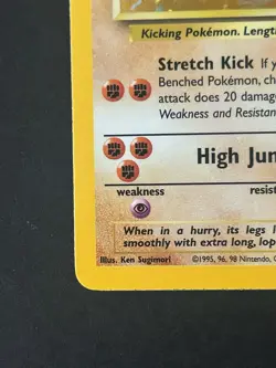 Pokemon TCG Hitmonlee Fossil 7/62 Holo 1999-2000 Wizards Base Set Copyright Holo - Image 5