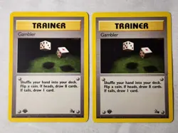 Played (LP) Gambler- Non-Holo #60 Fossil 1st Edition Pokemon TCG - Image 1