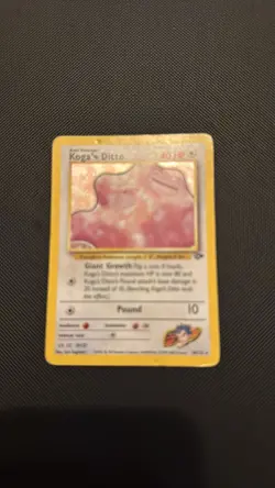 Pokemon TCG Koga's Ditto 10/132 Gym Holo WOTC Card - Image 1