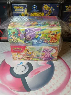 Pokemon TCG Prismatic Evolutions Mini Tin Display Case | 8 Tins / Factory Sealed - Image 2