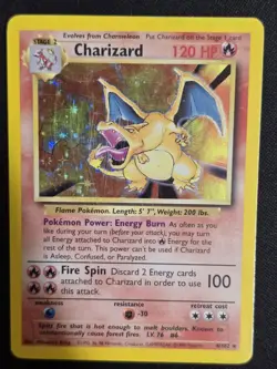 Charizard 4/102 Holo Rare Base Set Unlimited 1999 Pokemon MP/HP - Image 1
