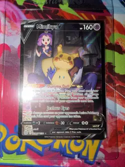 Pokemon Mimikyu v Holo Ultra Rare TCG Card Brilliant Stars TG16/TG30 - Image 1