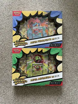 Pokemon TCG Ascended Heroes - Mega Meganium / Feraligatr Ex Box Bundle Sealed - Image 1
