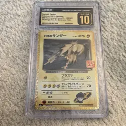 Pokemon Rocket's Zapdos Holo Rare Challenge CGC Pristine 10 Japanese 2021 - Image 1