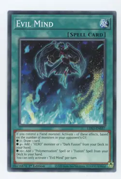 Yugioh Evil Mind LDS3-EN037 Common 1st Edition NM x3 Play Set - Image 1
