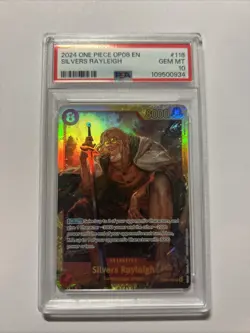 2024 One Peice TCG OP08-118 Silvers Raleigh SEC PSA 10 - Image 1