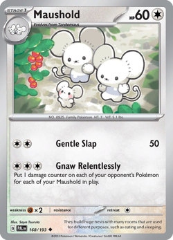 Maushold 168/193 Uncommon | Paldea Evolved | Pokemon Card - Image 1