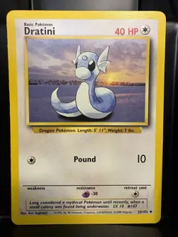 Pokemon TCG Card Vintage WotC LP Dratini #26 - Image 1
