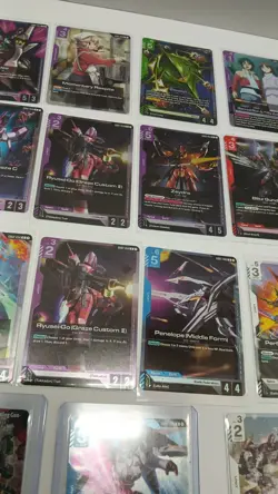 Gundam TCG Card Game Lot of 24 Kshatriya Penelope Zeydra NT-1 Ryusei Qubeley - Image 3
