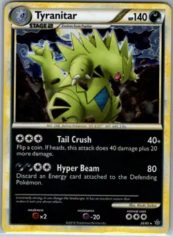 Tyranitar 26/95 Holo Unleashed - Pokemon Card - LP - Image 1
