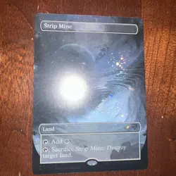 MTG Secret Lair Strip Mine Borderless Galaxy Foil Card NM/M Condition - Image 1