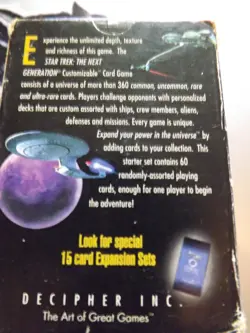 1996 Fleer Skybox Star Trek The Card Game 65 CCG Cards with Rulebook 2 OPEN BOXS - Image 2