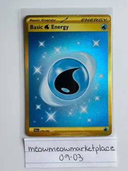 Basic Water Energy 279/193 Gold Secret Rare - Paldea Evolved Pokemon Card - NM - Image 2