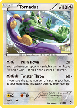 Tornadus 86/111 Rare | Furious Fists | Pokemon Card - Image 1
