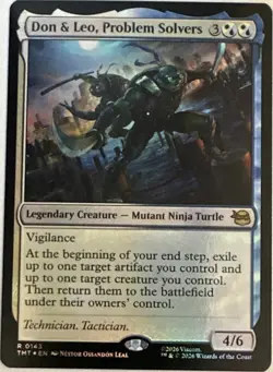 Don & Leo Problem Solvers FOIL 0143 TMNT MTG Legendary Ninja Creature White/Blue - Image 1