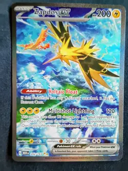 🔥🔥Pokemon Zapdos EX Special Illustration Rare Holo 202/165 Sv151🔥🔥 - Image 1