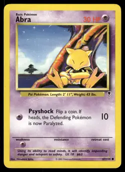 Abra 67/110 Common Legendary Collection Pokemon LP - Image 1