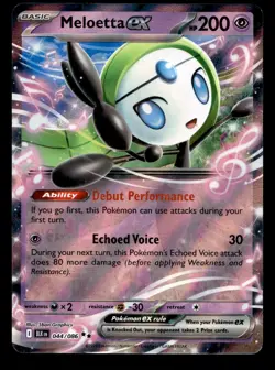 Meloetta ex 044/086 Double Rare Black Bolt Pokemon NM - Image 1