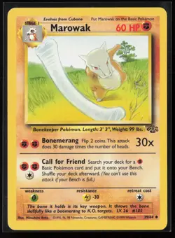 Marowak 39/64 Uncommon Jungle WOTC Vintage Pokemon LP - Image 1