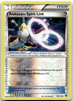 Pokemon Alakazam Spirit Link Fates Collide FCO #90/124 Uncommon Reverse Holo LP - Image 1