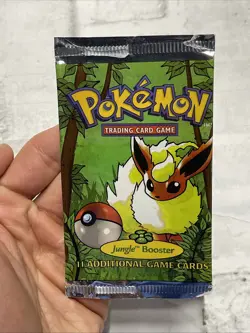 Pokemon Jungle Unlimited EMPTY Booster Pack Art Display - Flareon Vintage Rare - Image 1