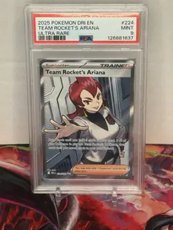 Pokemon Team Rocket's Ariana 224/182 Sv10: Destined Rivals Ultra Rare Holo PSA 9 - Image 1
