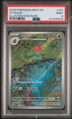 2023 POKEMON MEW EN-151 ILLUSTRATION RARE #167 IVYSAUR PSA 9 - Image 1