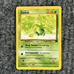 Vintage Pokemon Team Rocket Oddish 63/82 Common NM Grass Basic - Image 1