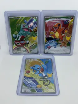 Charmander Bulbasaur Squirtle Pokemon TCG First Partner Illustration Collection - Image 1