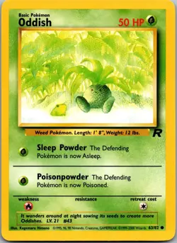 Oddish 63/82 Common Team Rocket Pokemon Near Mint - Image 1
