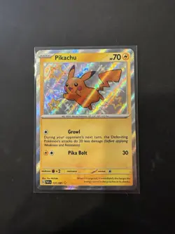 Pokemon TCG Paldean Fates Pikachu Card 131/091 Shiny Rare, Near Mint Condition - Image 1