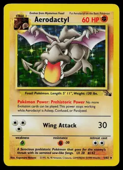Pokemon Card - Aerodactyl Fossil 1/62 Holo Rare - Image 1