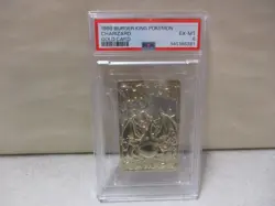 1999 Burger King Pokemon Charizard Gold Card PSA 6 EX-MT A - Image 1