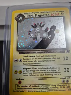 Dark Magneton Team Rocket 11/82 Holo Rare With Swirl WOTC Vintage Pokemon TCG - Image 2