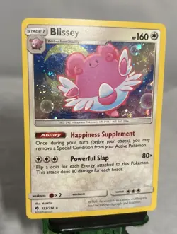Blissey Pokemon 153/214 HD Swirl 🌀! - Lost Thunder Blister - Cosmo Ver Holo - Image 2